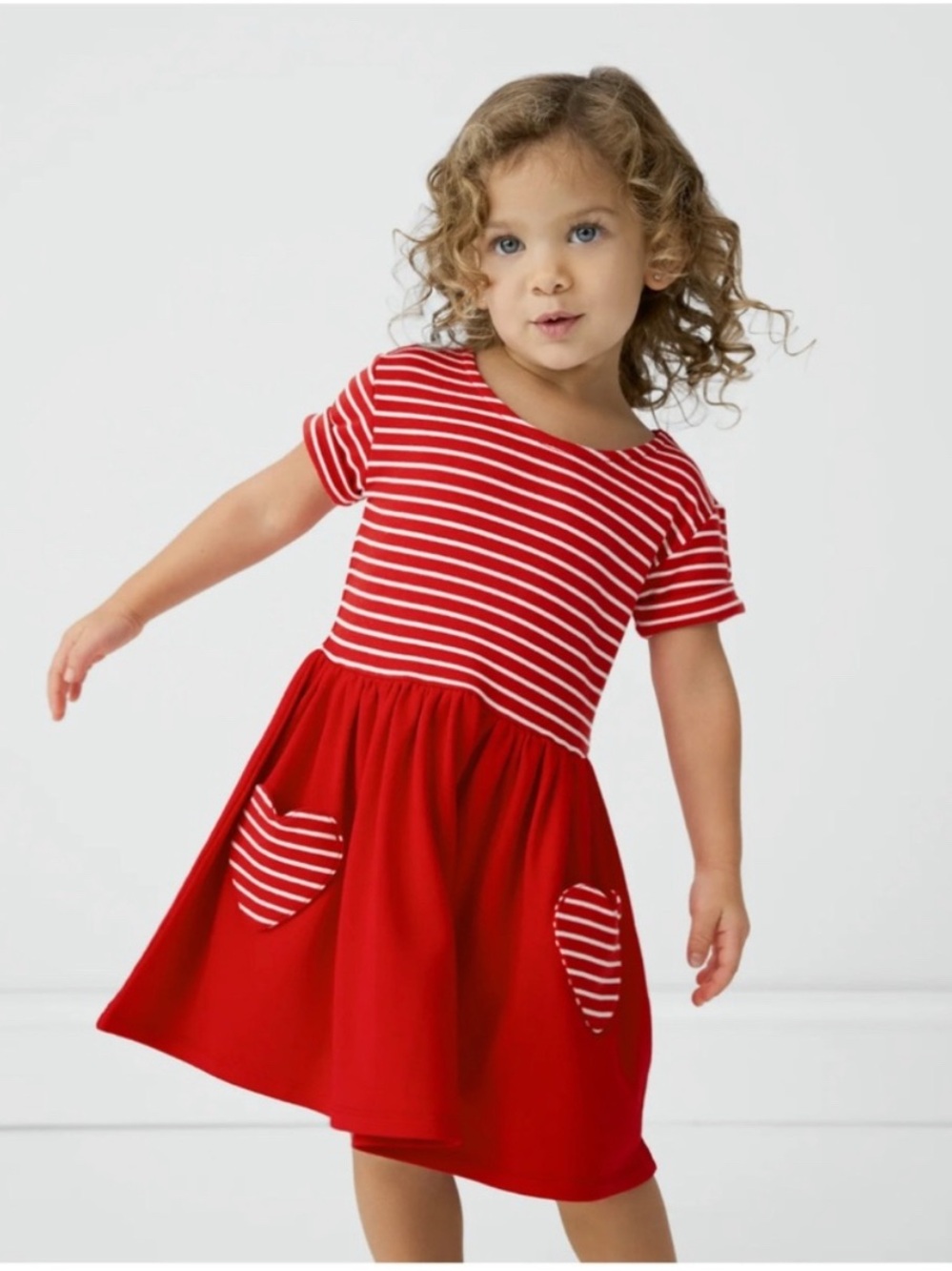 Little Sleepies Candy Red Patch Pocket Dress – Size 7 – NWT